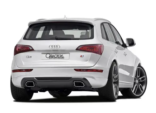 Hit Sezóny CARACTERE spoiler pod originální zadní nárazník pro Audi Q5 (8R), varianta s výřezem pro originální koncovku výfuku na obou stranách pro motory 2,0TFSI, 3,0TDI, 3,2FSI
