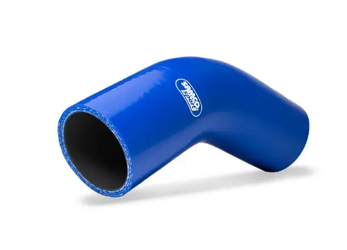 Samco Sport Fluoro silikonové redukční koleno 90° s vnitřním průměrem 25 mm > 19 mm pro vedení oleje a nafty, barva fire červená (maskáčový vzor) Horká Nabídka