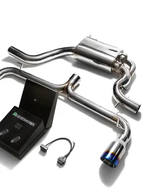 Odeslání Ihned Armytrix nerezový výfukový systém s dálkovým ovládáním klapek Valvetronic pro Volkswagen Scirocco R 2.0 Turbo (2008-), typ koncovky Dvojitá opálená koncovka 2x 101 mm