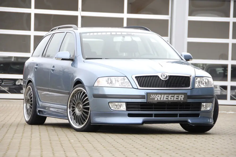 Bezpečná Platba Rieger spoiler pod přední nárazník pro Škoda Octavia 1Z combi, sedan, r.v. 06/04-, plast ABS bez povrchové úpravy