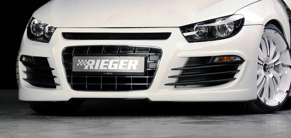 Rieger přední nárazník pro Volkswagen Scirocco 3 13 2-dvéř. před faceliftem, plast ABS bez povrchové úpravy, pro vozy s ostřikovači předních světlometů Cenová Bomba
