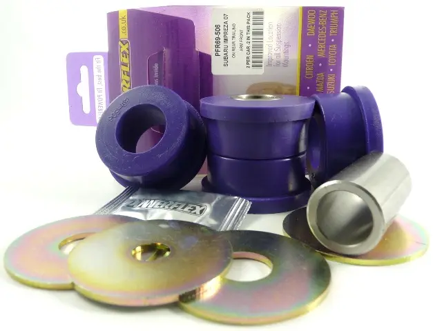 Silentbloky Powerflex PFR69-506 pro Subaru Impreza Turbo vč. WRX / STi / XV GJ/GP "Rear Trailing Arm Front Bush", pozice na diagramu: 6 Sezónní Sleva