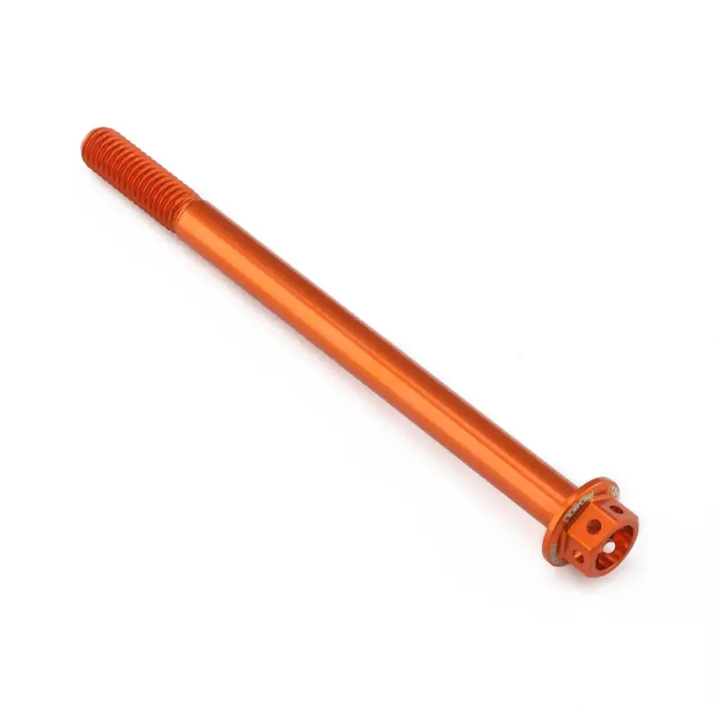 Výhodná Nabídka Pro-Bolt hliníkový šroub s šestihrannou hlavou 12 mm, závitem M6 x 1,00 mm a délkou závitu 85 mm, barva: oranžová