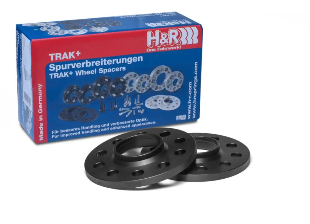 H&R 2 kusy rozšiřovacích podložek typ DR24 o šířce 12 mm pro BMW řada 6 E63 663C, barva černá, s délkou náběhového kroužku max. 12 mm Autentický