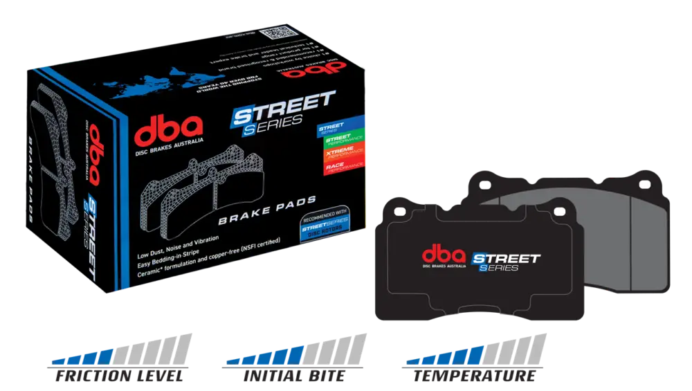DBA Street Series Ceramic přední sada brzdových destiček pro Chevrolet Cruze (J300) 2009-2016 1.6 Jen Po Omezenou Doba