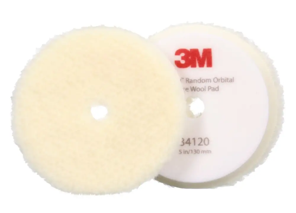 Nízká Cena 3M™ Perfect-It™ Random Orbital Coarse Wool Pad - korekční lešticí kotouče, vlněné, bílé, 2 ks, 5" / 130 mm