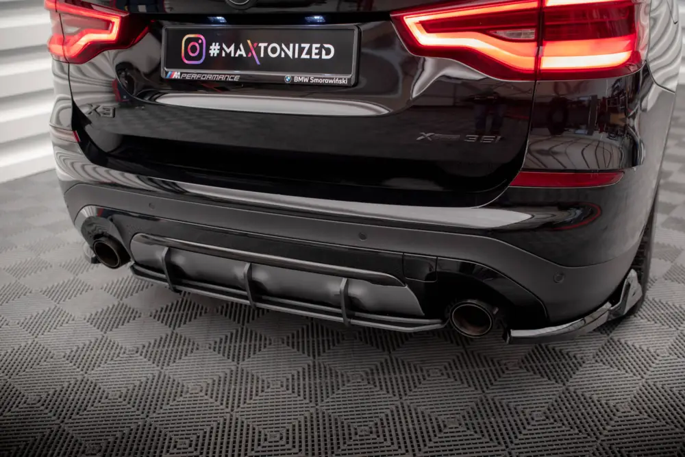 Maxton Design "Street Pro" difuzor zadního nárazníku pro BMW X3 G01, plast ABS bez povrchové úpravy, s černou a červenou linkou Cenově Výhodný