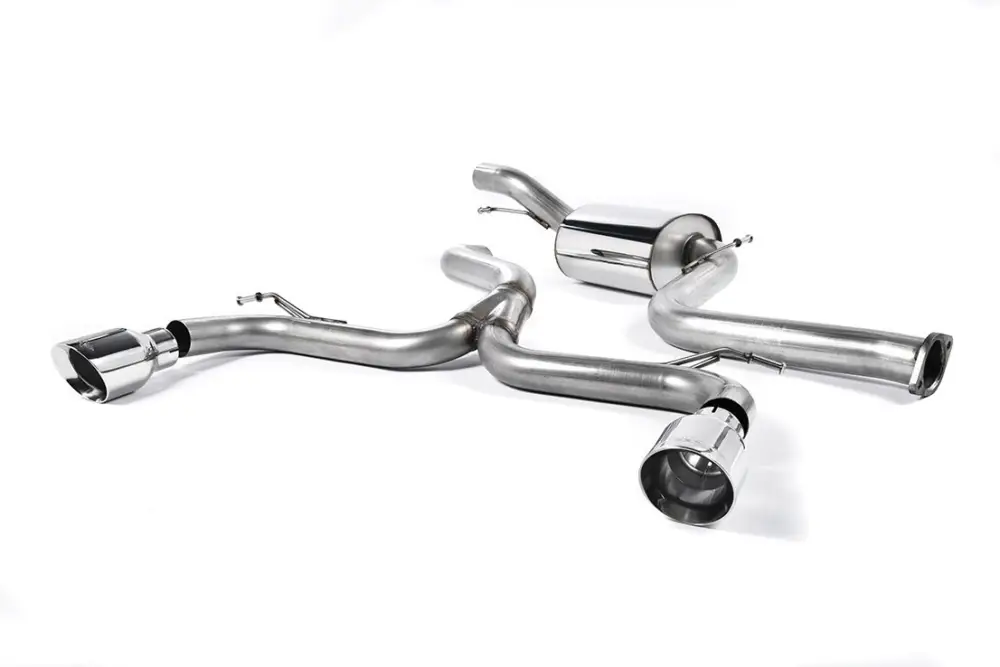 Autentický Milltek Sport výfukový systém cat-back 3" Race System pro Ford Focus Mk2 ST 225 2005-2010, GT-100 titanové koncovky