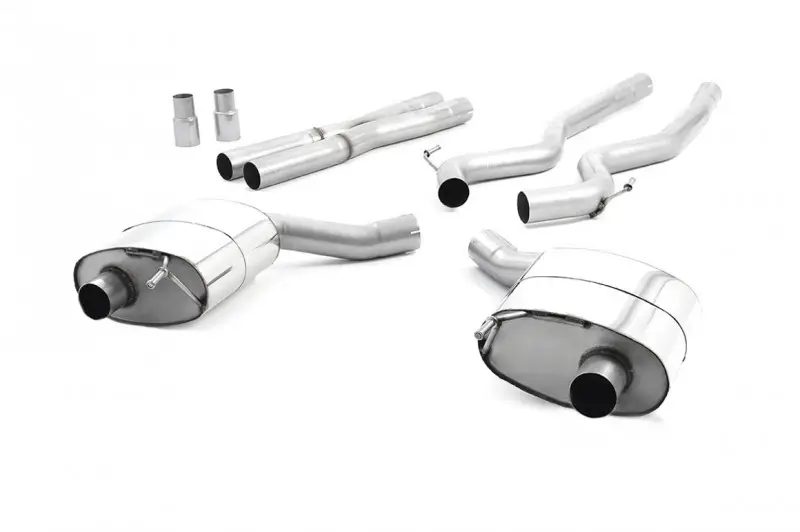 Milltek Sport výfukový systém cat-back Dual Outlet bez rezonátoru pro Ford Mustang 2.3 EcoBoost (Fastback) 2015-2018, GT-100 titanové koncovky Nejlepší Cena