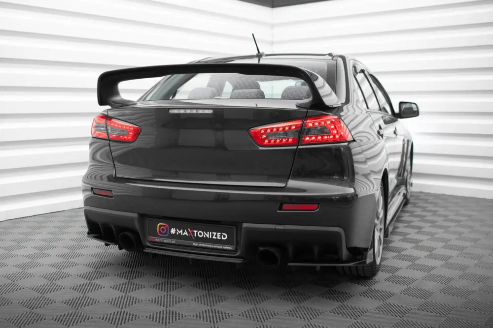 Odeslání Ihned Maxton Design "Street Pro" difuzor zadního nárazníku pro Mitsubishi Lancer Evo Mk10, plast ABS bez povrchové úpravy
