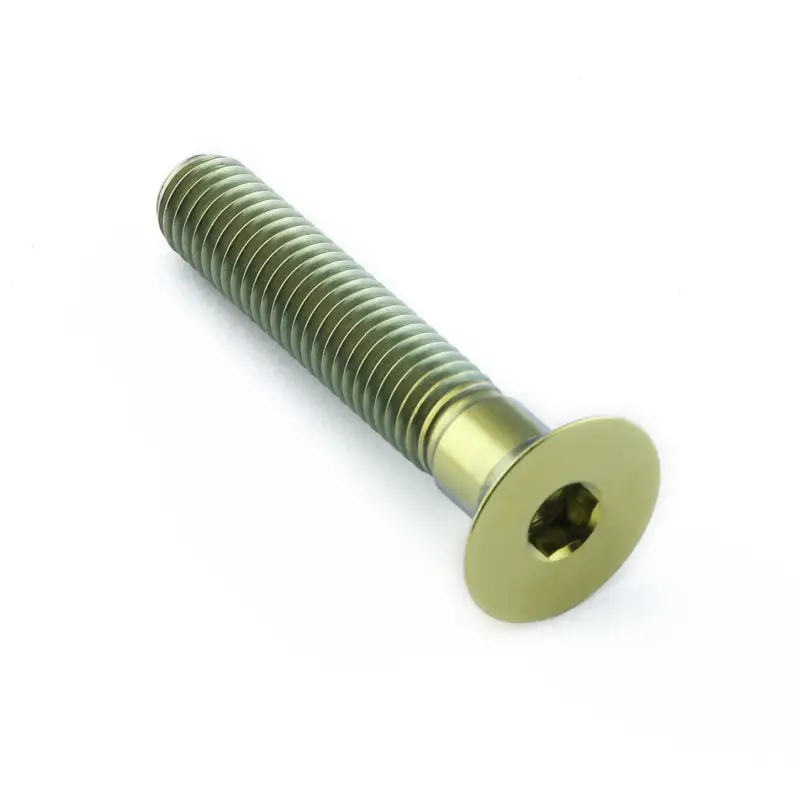 Pro-Bolt titanový inbusový šroub se zápustnou hlavou se závitem M8 x 1,25 mm a délkou závitu 40,05 mm, barva zlatá Pouze Dnes