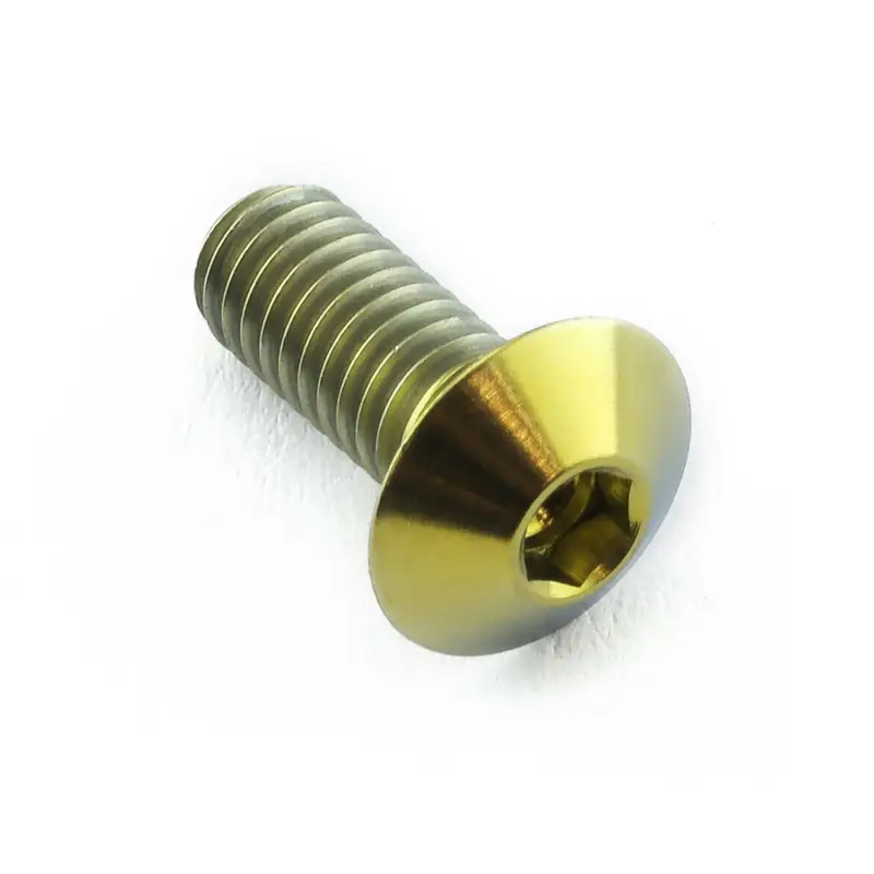 Pro-Bolt titanový inbusový šroub s vypouklou hlavou se závitem M4 x 0,70 mm a délkou 10 mm, barva zlatá Cenová Bomba