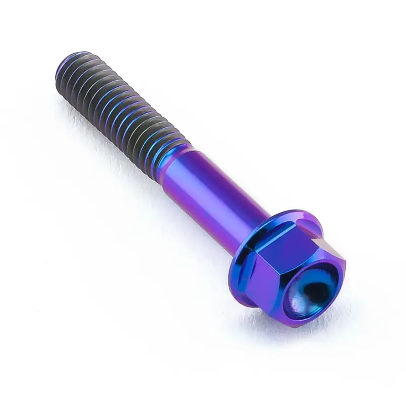 Pro-Bolt titanový šroub s šestihrannou hlavou se závitem M4 x 0,70 mm a délkou 25 mm, barva opálená fialová Autentický