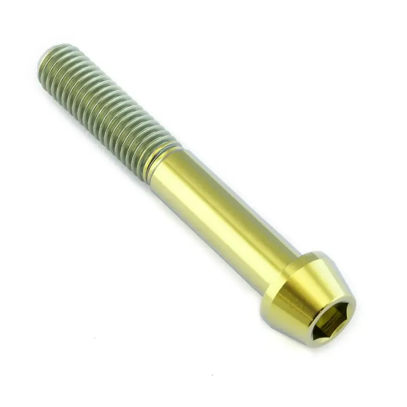 Pro-Bolt titanový inbusový šroub s kónusovou hlavou se závitem M8 x 1,25 mm a délkou 55 mm, barva zlatá Super Cena