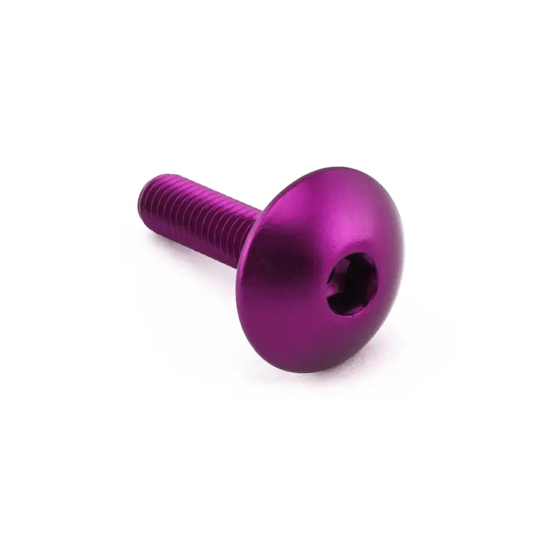 Jen Po Omezenou Doba Pro-Bolt hliníkový inbusový šroub s vypouklou hlavou o průměru 16 mm se závitem M5 x 0,80 mm a délkou závitu 20 mm, barva fialová