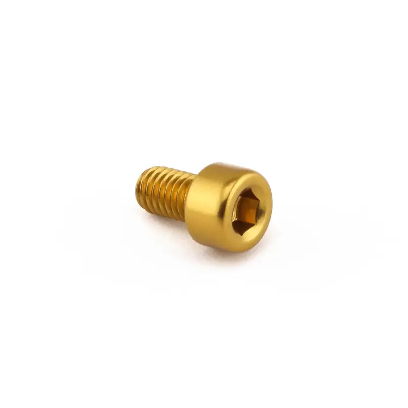 Pro-Bolt hliníkový inbusový šroub s válcovou hlavou se závitem M5 x 0,80 mm a délkou závitu 8 mm, barva zlatá Expresní Doručení