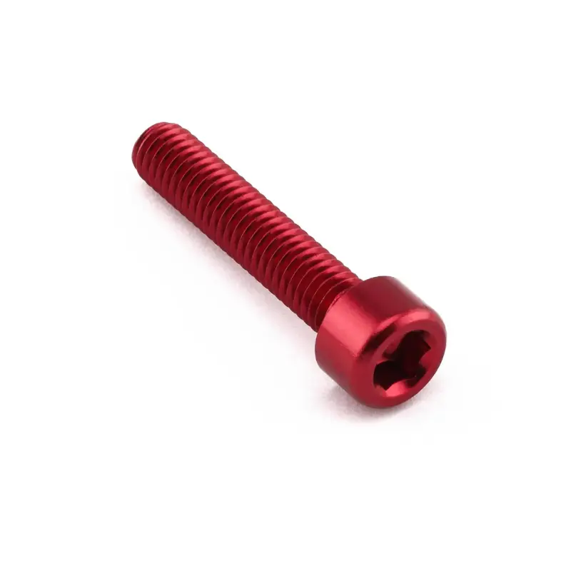 Časově Omezené Pro-Bolt hliníkový inbusový šroub s válcovou hlavou se závitem M6 x 1,00 mm a délkou závitu 30 mm, barva červená