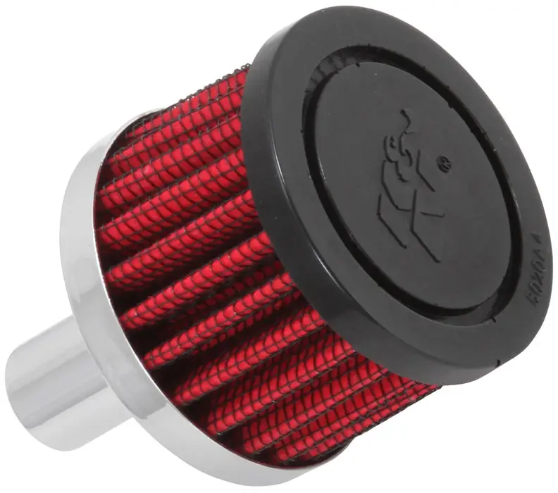 K&N univerzální odvětrávací filtr s vnějším průměrem 51 mm a výškou 38 mm, průměr vstupu, délka vstupní příruby 25 mm, materiál Netkaná syntetická textilie, vrchlík gumový vrchlík Časově Omezené