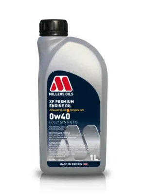 Expresní Doručení Plně syntetický motorový olej Millers Oils XF LONGLIFE 0W-40 pro moderní benzínové a naftové motory, objem 1l