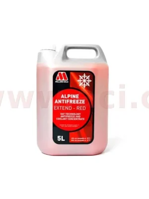 Hit Sezóny MILLERS OILS Alpine Antifreeze Extend - Red - nemrznoucí kapalina s prodlouženou životností s antikorozními účinky 5 l